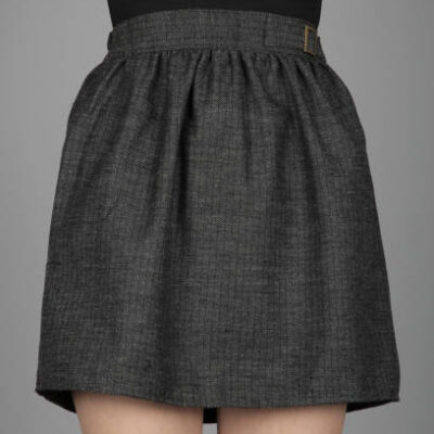Woman skirt shoot in studio